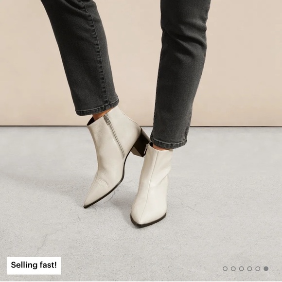 Everlane Shoes - Everlane Boss Boot in Bone Patent